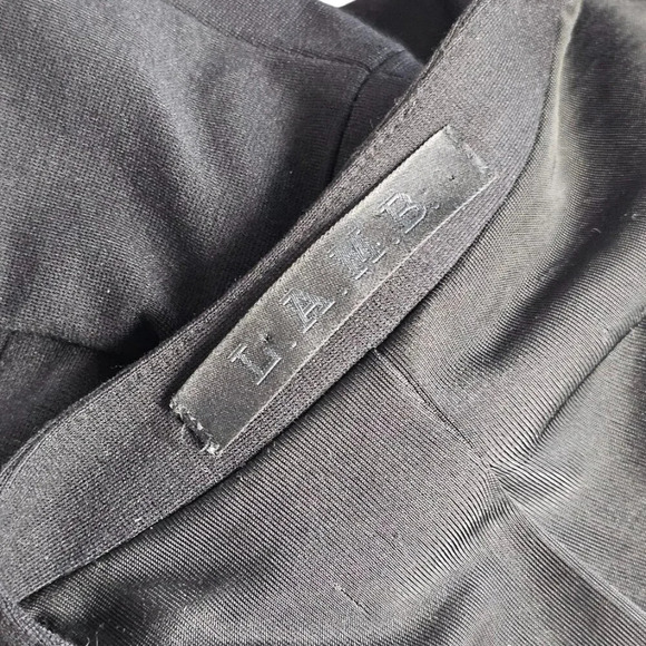 L.A.M.B Gwen Stefani Zip Front Little Black Dress  V-Neck Bodycon Fitted - Picture 8 of 8